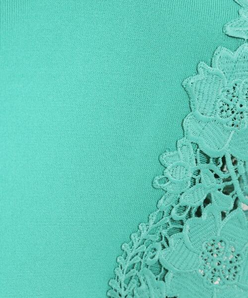 DRESKIP(ドレスキップ)の「【S-LL/ひんやり/UV/】大人上品な お袖レースニット(ニット/セーター・レディース・グリーン/ブラック/ブラウン系/オフホワイト・01/02/03/04)」の12枚目の写真