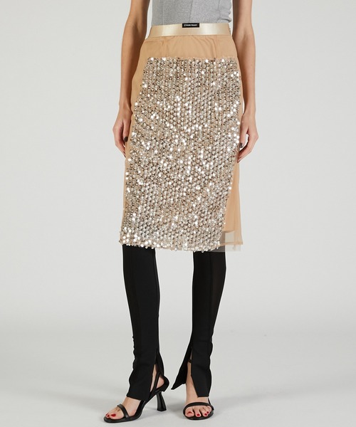 PRANK PROJECT（プランクプロジェクト）の「スパンコールミディースカート / Sequin Midi Skirt（スカート・レディース・ベージュ/レッド/ブラック・FREE）」の14枚目の写真