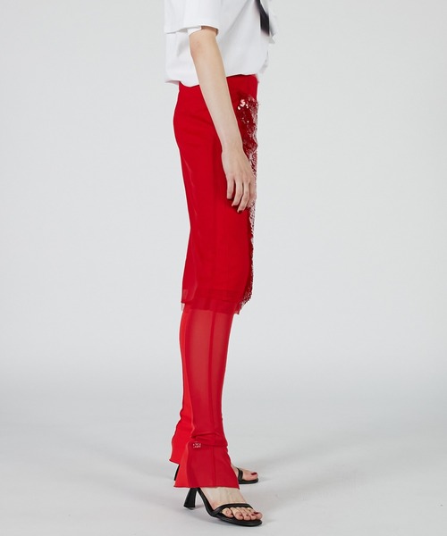 PRANK PROJECT（プランクプロジェクト）の「スパンコールミディースカート / Sequin Midi Skirt（スカート・レディース・ベージュ/レッド/ブラック・FREE）」の7枚目の写真