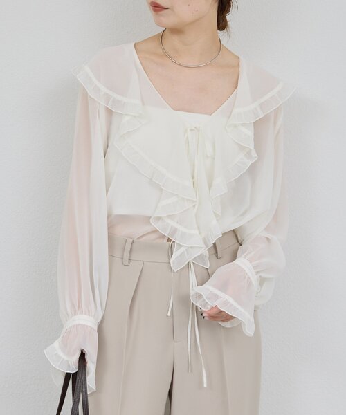 シアーフリルブラウス（シャツ/ブラウス）｜GALLARDAGALANTE（ガリャル