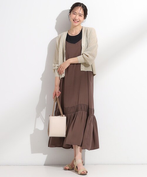 DRESKIP（ドレスキップ）の「キラッと光るラメとスパンコールが印象的 メッシュカーディガン（カーディガン/ボレロ・レディース・ブラック/ライトベージュ/アイボリー/オレンジ・00）」の17枚目の写真