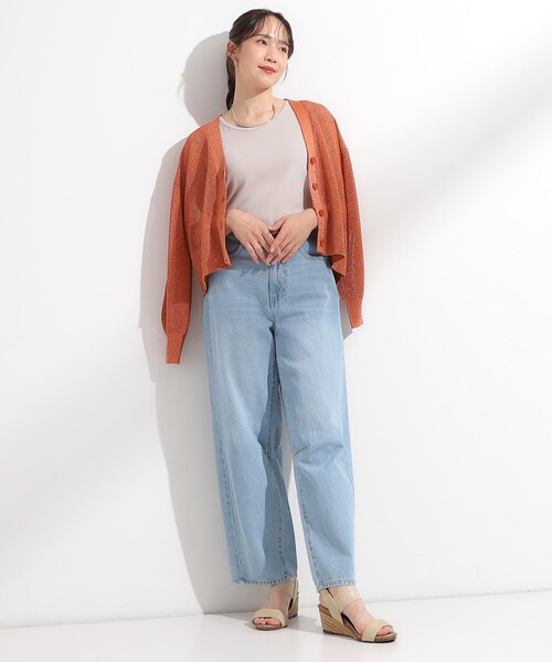 DRESKIP（ドレスキップ）の「キラッと光るラメとスパンコールが印象的 メッシュカーディガン（カーディガン/ボレロ・レディース・ブラック/ライトベージュ/アイボリー/オレンジ・00）」の11枚目の写真