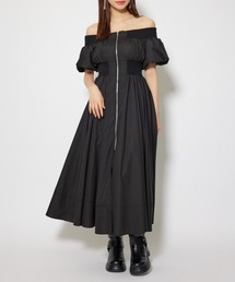 rienda（リエンダ）の「【2025AW】MA-1オフショルフレアワンピース 秋服（ワンピース）」