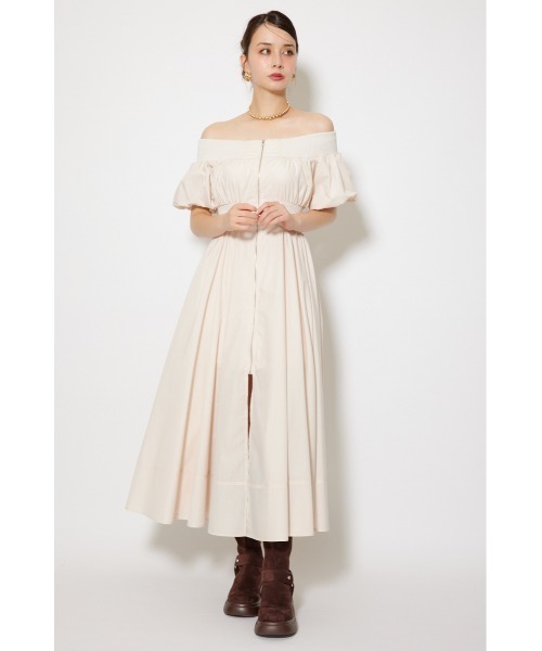 セール】【2025AW】MA-1オフショルフレアワンピース 秋服