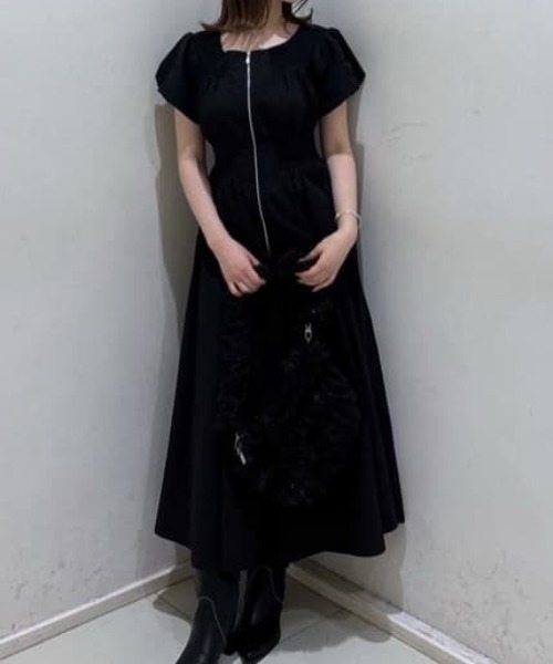 セール】【2025AW】MA-1オフショルフレアワンピース 秋服