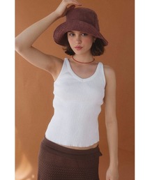 ALEXIA STAM | Rib V Neck Tank Top /Basic Vネックリブタンク(タンクトップ)