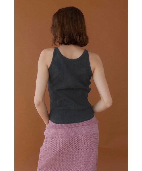 ALEXIA STAM（アリシアスタン）の「Rib V Neck Tank Top /Basic Vネックリブタンク（タンクトップ・レディース・ホワイト/グレー/チャコールグレー・M/S）」の8枚目の写真