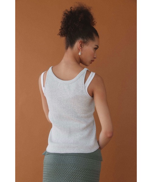 ALEXIA STAM（アリシアスタン）の「Rib V Neck Tank Top /Basic Vネックリブタンク（タンクトップ・レディース・ホワイト/グレー/チャコールグレー・M/S）」の12枚目の写真