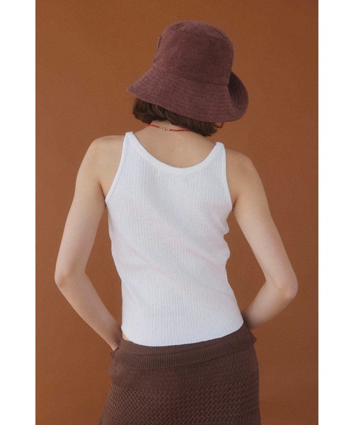 ALEXIA STAM（アリシアスタン）の「Rib V Neck Tank Top /Basic Vネックリブタンク（タンクトップ・レディース・ホワイト/グレー/チャコールグレー・M/S）」の7枚目の写真