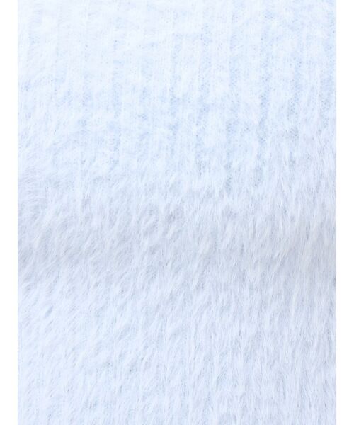 MERCURYDUO（マーキュリーデュオ）の「ミニシャギーVネッククロップドニット（ニット/セーター・レディース・ブラウン/グレー/アイボリー/ベビーピンク/ライトブルー・FREE）」の19枚目の写真