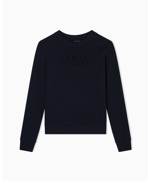 ARMANI EXCHANGE（アルマーニエクスチェンジ）の「【A|X アルマーニ エクスチェンジ】ストーンロゴ クルーネックスウェットプルオーバー（スウェット・レディース・ホワイト/ブラック/スカイブルー・LARGE/X-SMALL/X-LARGE/SMALL/MEDIUM）」の7枚目の写真