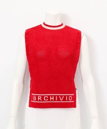 <LADIES>モールニットメッシュベスト