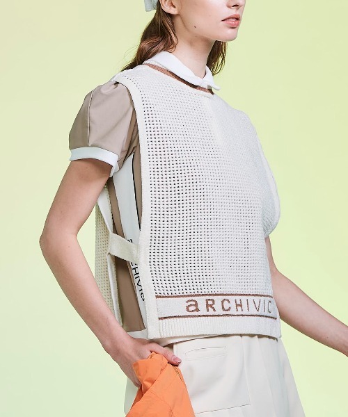 archivio(アルチビオ)の「<LADIES>モールニットメッシュベスト(ベスト・レディース・ブラック/ホワイト/レッド/キャメル・M/S)」の17枚目の写真