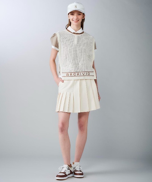 archivio(アルチビオ)の「<LADIES>モールニットメッシュベスト(ベスト・レディース・ブラック/ホワイト/レッド/キャメル・M/S)」の22枚目の写真