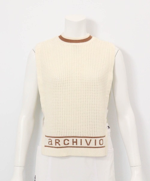 archivio(アルチビオ)の「<LADIES>モールニットメッシュベスト(ベスト・レディース・ブラック/ホワイト/レッド/キャメル・M/S)」の9枚目の写真