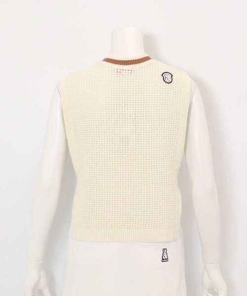 archivio(アルチビオ)の「<LADIES>モールニットメッシュベスト(ベスト・レディース・ブラック/ホワイト/レッド/キャメル・M/S)」の10枚目の写真