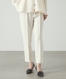 【美シルエット・着用シワ軽減】ダブルクロススティックパンツ