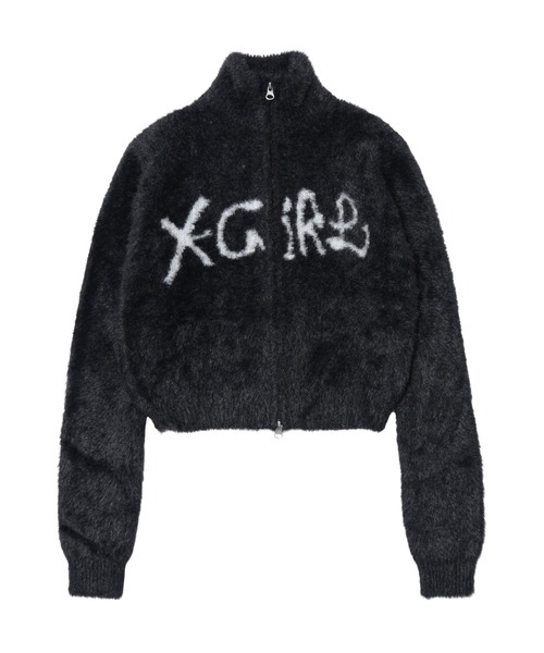 X-girl ニットジャケット X-girl ニット セーター STADIUM KNIT JACKET レディース メンズ