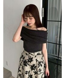 FRAY I.D（フレイアイディー）の「オフショルドレープノースリーニット（ニット/セーター・レディース）」