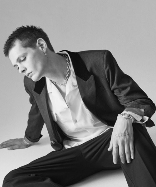 glamb（グラム）の「Blue Noise Tailored Jacket / ブルーノイズテーラードジャケット（テーラードジャケット・メンズ・インディゴブルー/グレー/ブラック・S/M/L）」の14枚目の写真