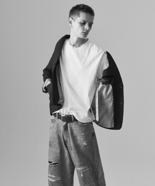 glamb（グラム）の「Blue Noise Tailored Jacket / ブルーノイズテーラードジャケット（テーラードジャケット・メンズ・インディゴブルー/グレー/ブラック・S/M/L）」の10枚目の写真