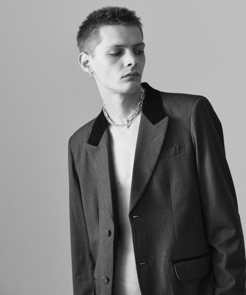 glamb（グラム）の「Blue Noise Tailored Jacket / ブルーノイズテーラードジャケット（テーラードジャケット・メンズ・インディゴブルー/グレー/ブラック・S/M/L）」の16枚目の写真