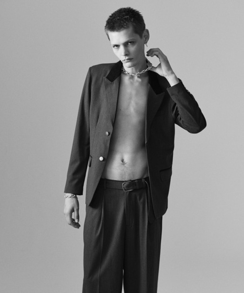 glamb（グラム）の「Blue Noise Tailored Jacket / ブルーノイズテーラードジャケット（テーラードジャケット・メンズ・インディゴブルー/グレー/ブラック・S/M/L）」の17枚目の写真