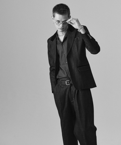 glamb（グラム）の「Blue Noise Tailored Jacket / ブルーノイズテーラードジャケット（テーラードジャケット・メンズ・インディゴブルー/グレー/ブラック・S/M/L）」の19枚目の写真