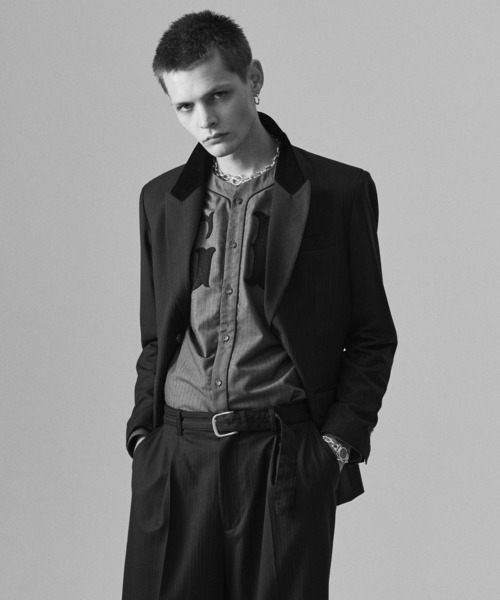 glamb（グラム）の「Blue Noise Tailored Jacket / ブルーノイズテーラードジャケット（テーラードジャケット・メンズ・インディゴブルー/グレー/ブラック・S/M/L）」の12枚目の写真