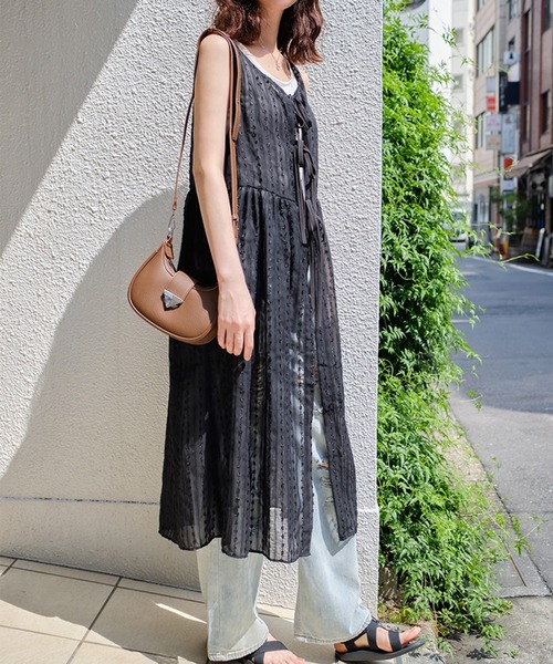 STYLEBLOCK(スタイルブロック)の「ドットシフォンワンピース(ワンピース・レディース・アイボリー/ブラック・FREE)」の6枚目の写真