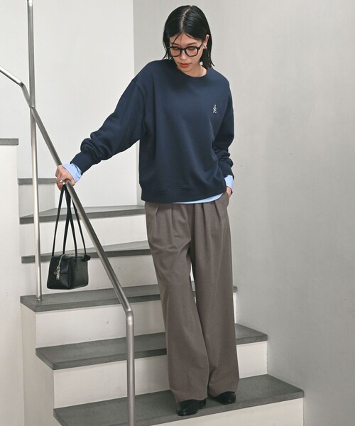 green label relaxing（グリーンレーベルリラクシング）の「【WEB限定】＜at ease＞スラックス パンツ マシンウォッシャブル ストレッチ 帯電防止（スラックス・レディース・ブラック/ダークグレー/モカ・36/SHORT/38）」の7枚目の写真