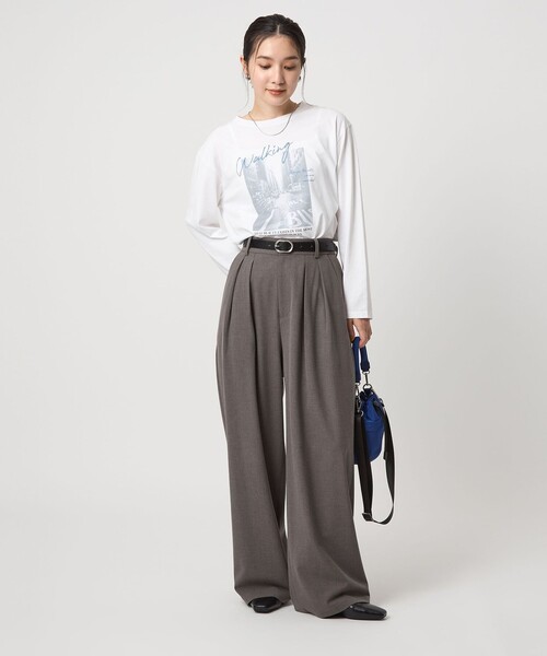 green label relaxing（グリーンレーベルリラクシング）の「【WEB限定】＜at ease＞スラックス パンツ マシンウォッシャブル ストレッチ 帯電防止（スラックス・レディース・ブラック/ダークグレー/モカ・36/SHORT/38）」の14枚目の写真