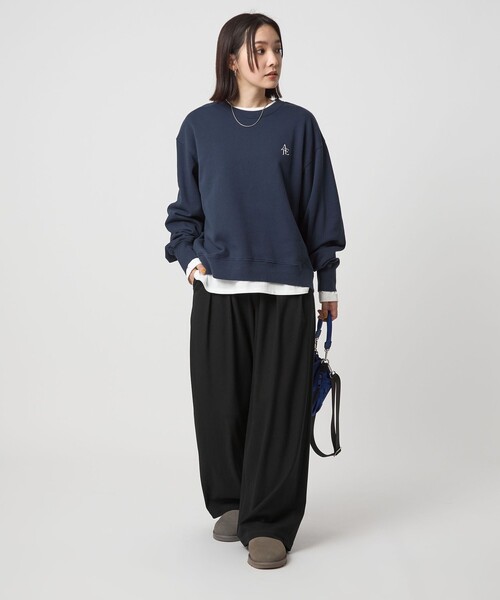 green label relaxing（グリーンレーベルリラクシング）の「【WEB限定】＜at ease＞スラックス パンツ マシンウォッシャブル ストレッチ 帯電防止（スラックス・レディース・ブラック/ダークグレー/モカ・36/SHORT/38）」の20枚目の写真