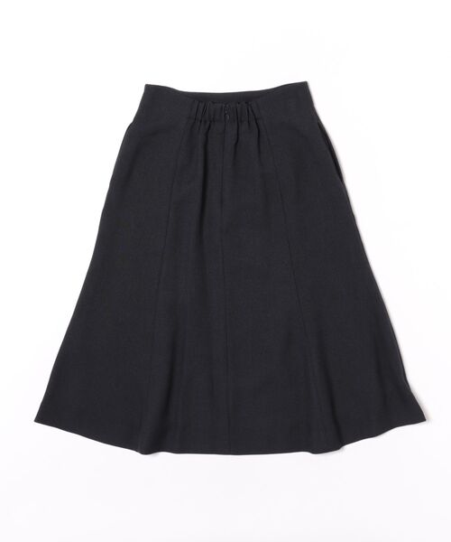 m.f.editorial（エムエフエディトリアル）の「【ストレッチ ウォッシャブル】m.f.エディトリアル レディース シャーク フレアースカート 紺(セットアップ可能)（スーツスカート・レディース・ネイビー・S/MEDIUM/LARGE）」の3枚目の写真