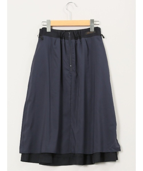 m.f.editorial（エムエフエディトリアル）の「【ストレッチ ウォッシャブル】m.f.エディトリアル レディース シャーク フレアースカート 紺(セットアップ可能)（スーツスカート・レディース・ネイビー・S/MEDIUM/LARGE）」の5枚目の写真