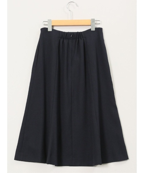 m.f.editorial（エムエフエディトリアル）の「【ストレッチ ウォッシャブル】m.f.エディトリアル レディース シャーク フレアースカート 紺(セットアップ可能)（スーツスカート・レディース・ネイビー・S/MEDIUM/LARGE）」の7枚目の写真