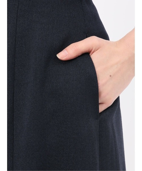 m.f.editorial（エムエフエディトリアル）の「【ストレッチ ウォッシャブル】m.f.エディトリアル レディース シャーク フレアースカート 紺(セットアップ可能)（スーツスカート・レディース・ネイビー・S/MEDIUM/LARGE）」の15枚目の写真
