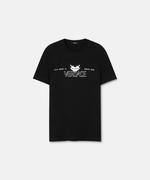 VERSACE(ヴェルサーチ)の「Tシャツ ヴェルサーチェ ロゴ(Tシャツ/カットソー・メンズ・ブラック・L/XL)」の2枚目の写真
