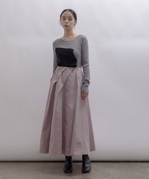 Eimee Law（エイミーロウ）の「バイヤスタックメモリースカート（スカート・レディース・ピンク/ブラック/ブルー・MEDIUM）」の10枚目の写真