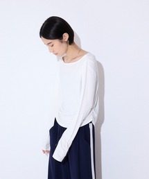 JEANASIS | アシメギャザーボートネックLS/594167(Tシャツ/カットソー)