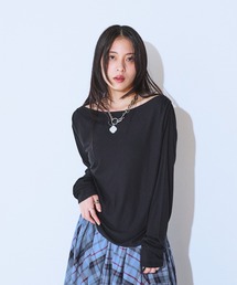 JEANASIS | アシメギャザーボートネックLS/594167(Tシャツ/カットソー)