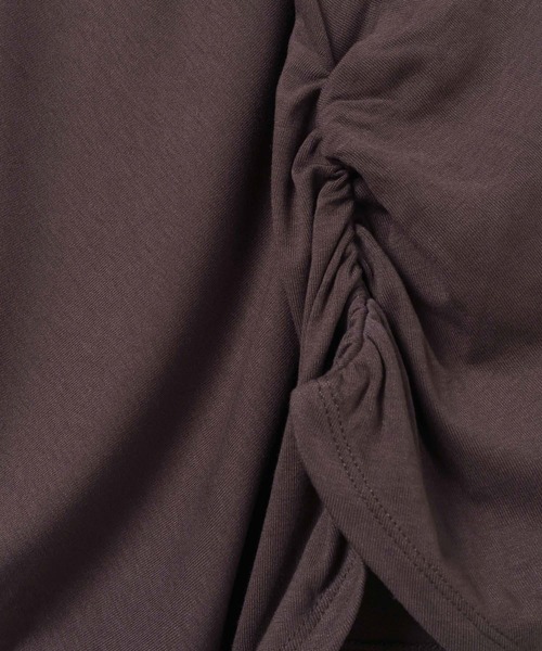 JEANASIS（ジーナシス）の「アシメギャザーボートネックLS/594167（Tシャツ/カットソー・レディース・ブラウン/ホワイト/ブラック/レッド系その他・FREE）」の12枚目の写真