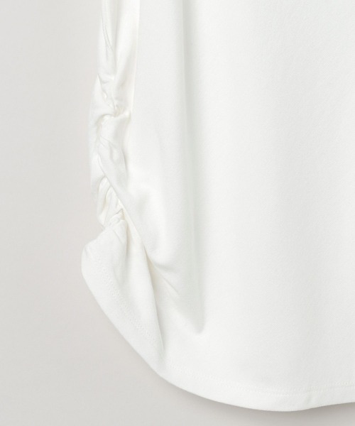 JEANASIS（ジーナシス）の「アシメギャザーボートネックLS/594167（Tシャツ/カットソー・レディース・ブラウン/ホワイト/ブラック/レッド系その他・FREE）」の9枚目の写真