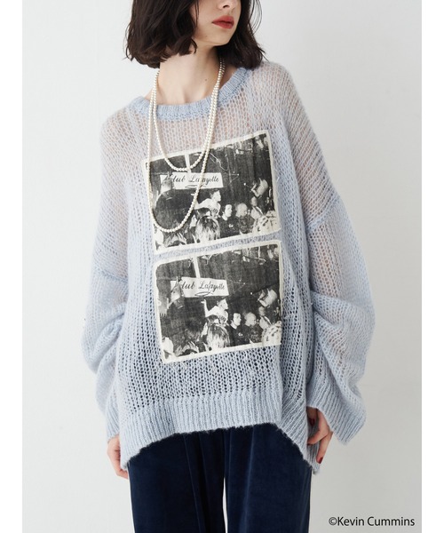 jouetie(ジュエティ)の「【KevinCummins×jouetie】フォトローゲージニット(ニット/セーター・レディース・ブルー/ピンク/その他1・MEDIUM)」の1枚目の写真