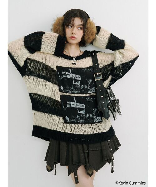 jouetie(ジュエティ)の「【KevinCummins×jouetie】フォトローゲージニット(ニット/セーター・レディース・ブルー/ピンク/その他1・MEDIUM)」の4枚目の写真