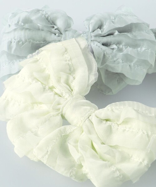 BRANSHES（ブランシェス）の「【ベビー】リボンヘアバンド（ヘアバンド・キッズ・サックスブルー/アイボリー・FREE）」の7枚目の写真