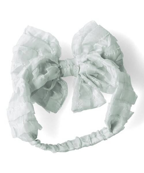 BRANSHES（ブランシェス）の「【ベビー】リボンヘアバンド（ヘアバンド・キッズ・サックスブルー/アイボリー・FREE）」の11枚目の写真