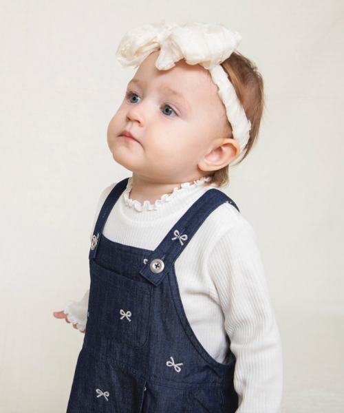 BRANSHES（ブランシェス）の「【ベビー】リボンヘアバンド（ヘアバンド・キッズ・サックスブルー/アイボリー・FREE）」の12枚目の写真