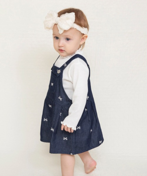 BRANSHES（ブランシェス）の「【ベビー】リボンヘアバンド（ヘアバンド・キッズ・サックスブルー/アイボリー・FREE）」の13枚目の写真