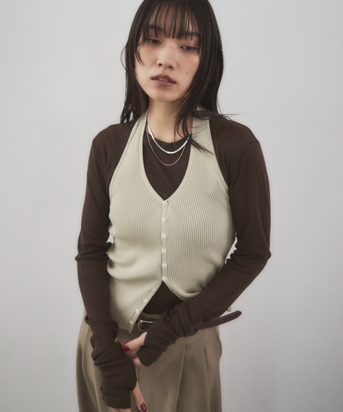 ホルターネックニットベスト（ニット/セーター）｜HANNE（アン）の